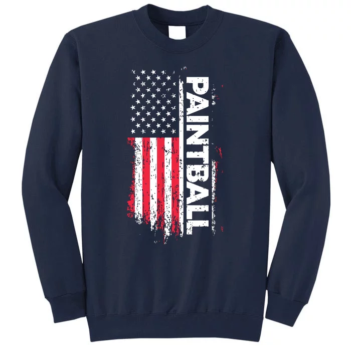 Vintage American USA Flag Cool Paintball Tall Sweatshirt