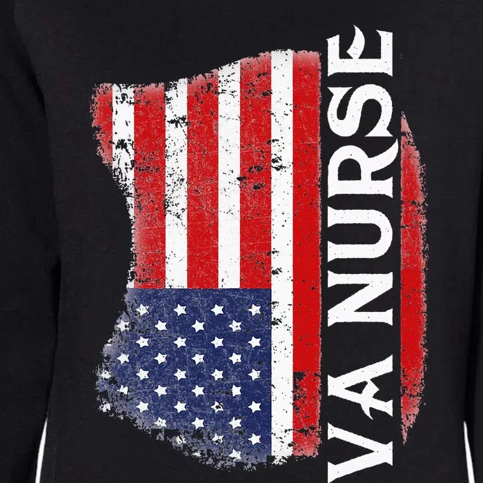 Veteran American USA Flag VA Nurse Womens California Wash Sweatshirt