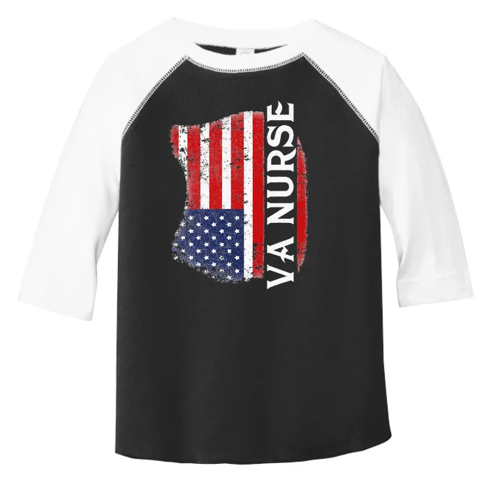 Veteran American USA Flag VA Nurse Toddler Fine Jersey T-Shirt