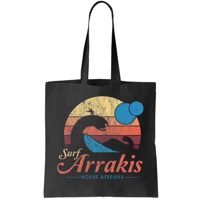 Visit Arrakis Vintage Distressed Surf Tote Bag