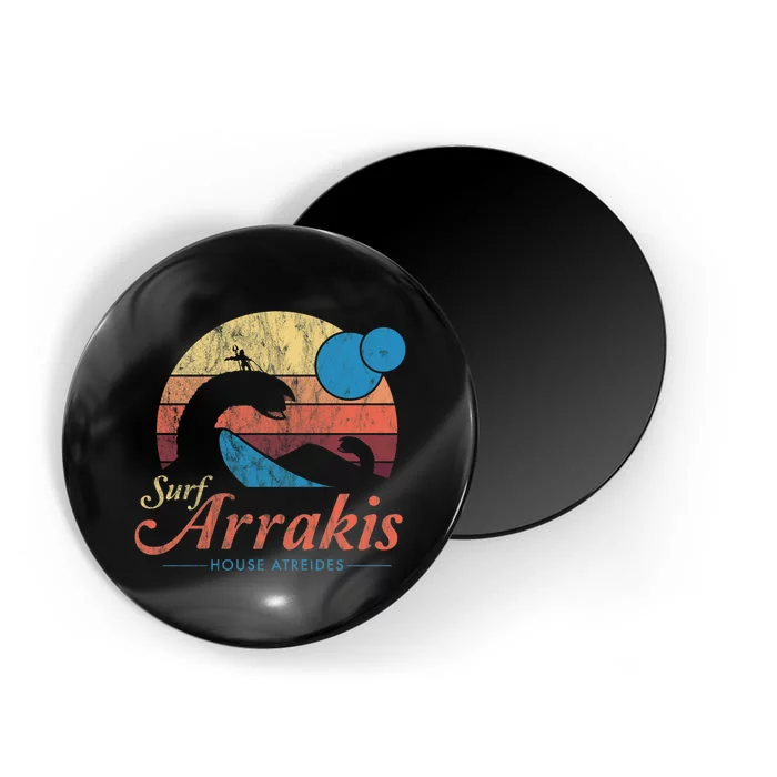 Visit Arrakis Vintage Distressed Surf Magnet