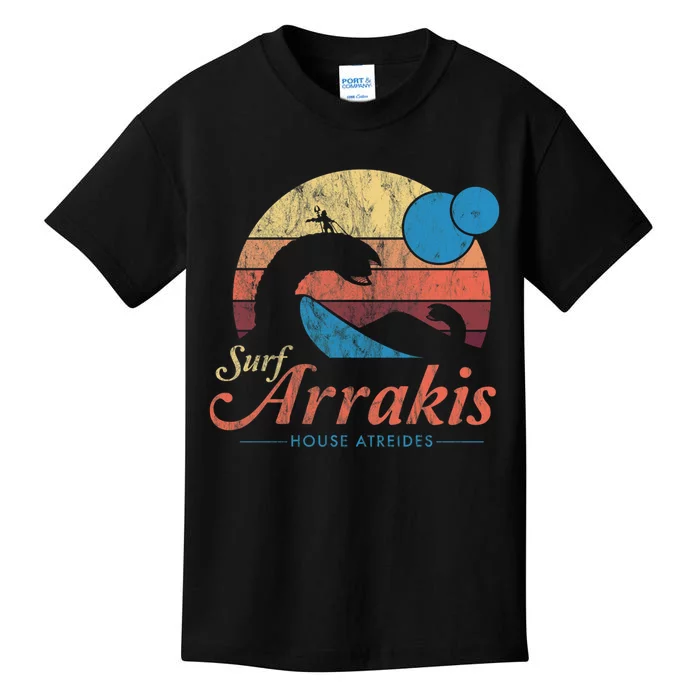 Visit Arrakis Vintage Distressed Surf Kids T-Shirt