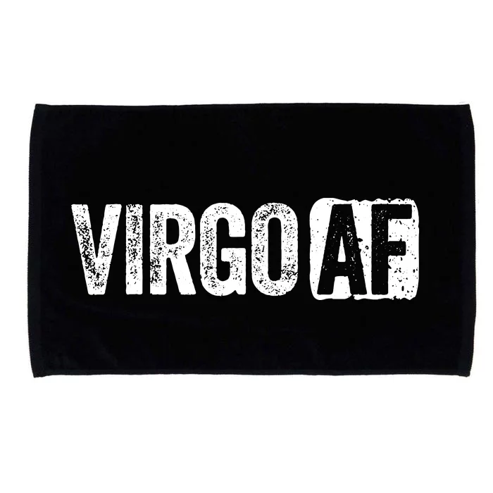 Virgo AF Virgo Zodiac Sign Gift Microfiber Hand Towel