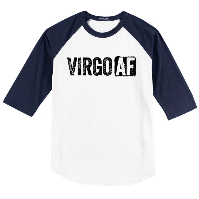 Virgo AF Virgo Zodiac Sign Gift Baseball Sleeve Shirt