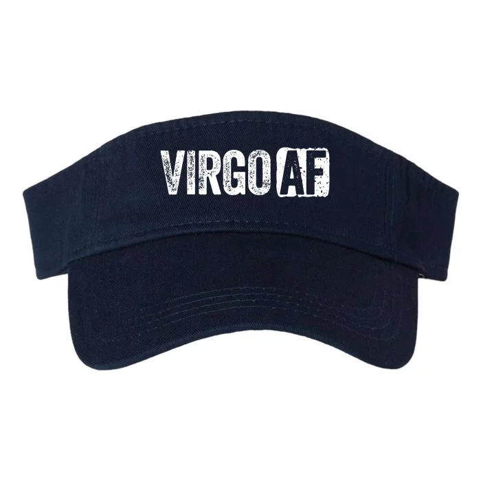 Virgo AF Virgo Zodiac Sign Gift Valucap Bio-Washed Visor