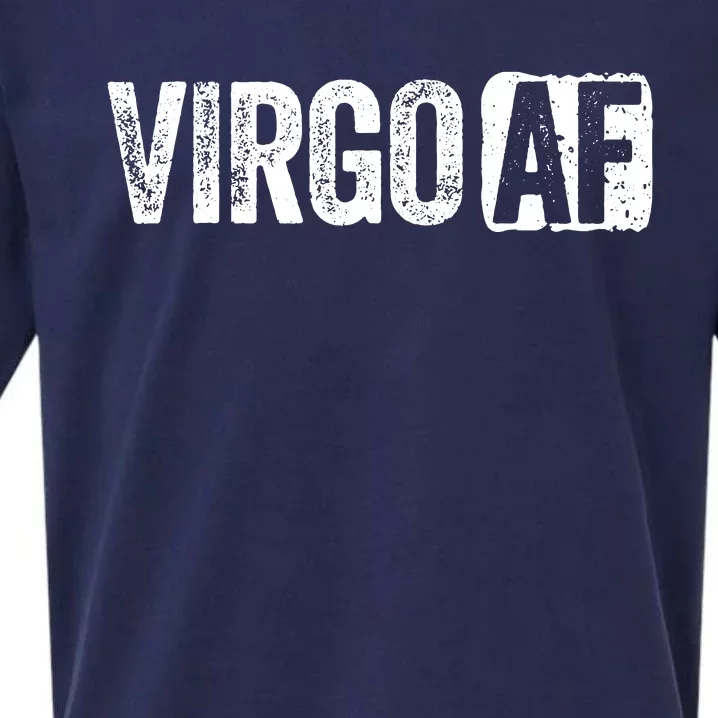 Virgo AF Virgo Zodiac Sign Gift Sueded Cloud Jersey T-Shirt