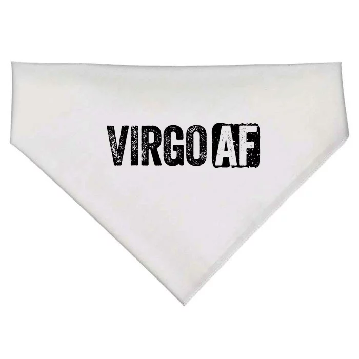 Virgo AF Virgo Zodiac Sign Gift USA-Made Doggie Bandana