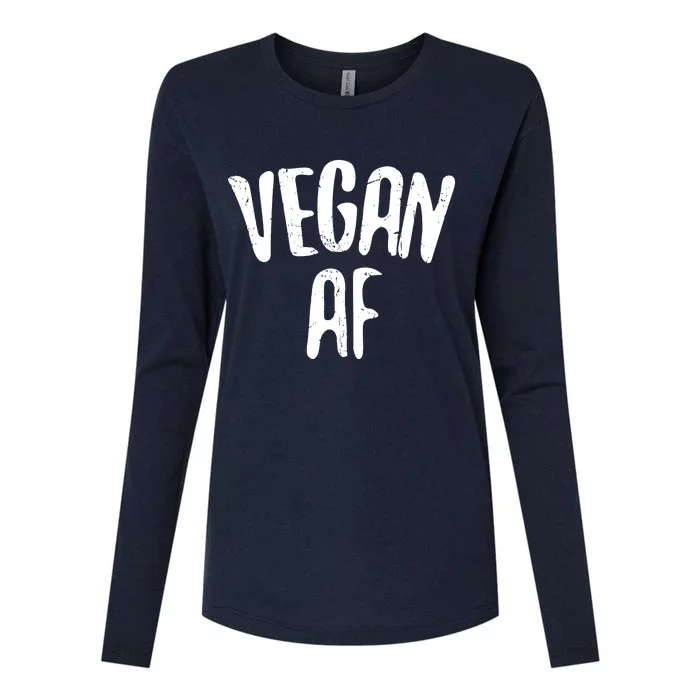 Vegan AF Vegan Gift Vegetarian Womens Cotton Relaxed Long Sleeve T-Shirt