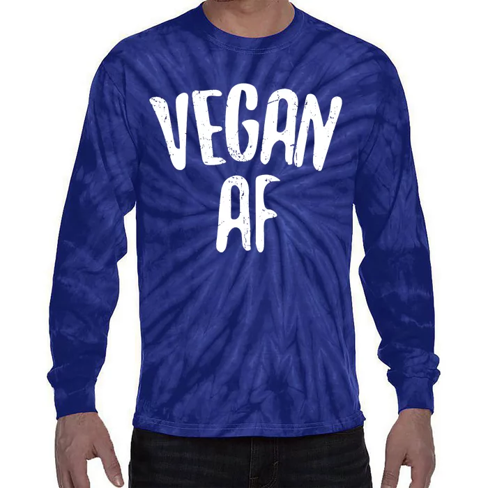 Vegan AF Vegan Gift Vegetarian Tie-Dye Long Sleeve Shirt