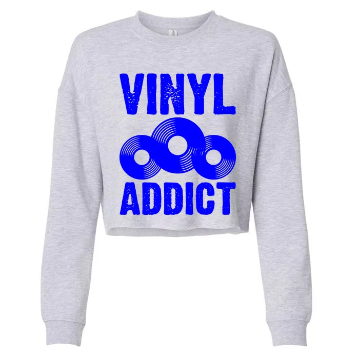 Vinyl Addict Cropped Pullover Crew