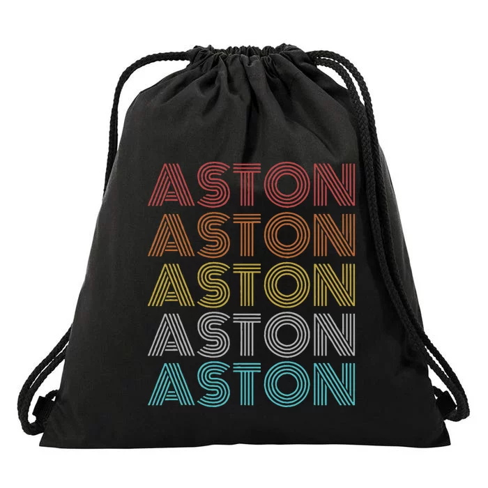 Vintage Aston Drawstring Bag