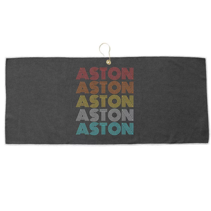 Vintage Aston Large Microfiber Waffle Golf Towel