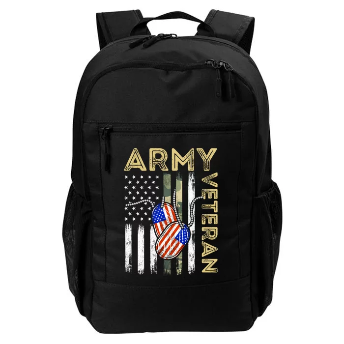 Vintage Army Veteran Day American Flag Daily Commute Backpack