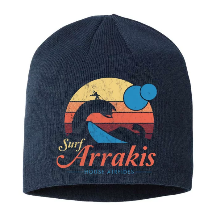 Visit Arrakis Vintage Distressed Surf Dune Sci Fi 8 1/2in Sustainable Knit Beanie