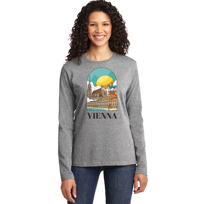 Vienna Austria Ladies Long Sleeve Shirt