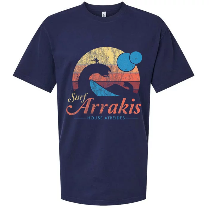 Visit Arrakis Vintage Distressed Surf Dune Sci Fi Sueded Cloud Jersey T-Shirt