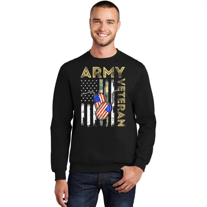 Vintage Army Veteran Day American Flag Sweatshirt