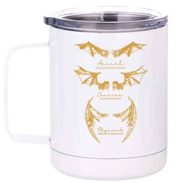 Vintage Acotar Velaris Bookish Front & Back 12oz Stainless Steel Tumbler Cup