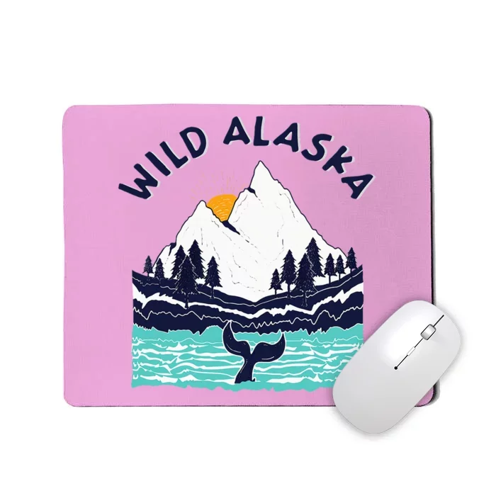 Vintage Alaska Wild Landscape Humpback Whale Mousepad