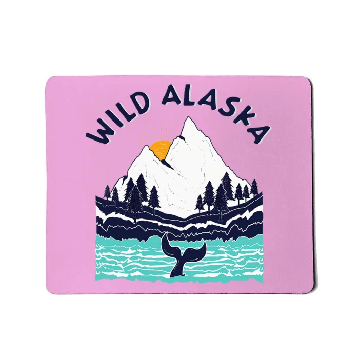 Vintage Alaska Wild Landscape Humpback Whale Mousepad