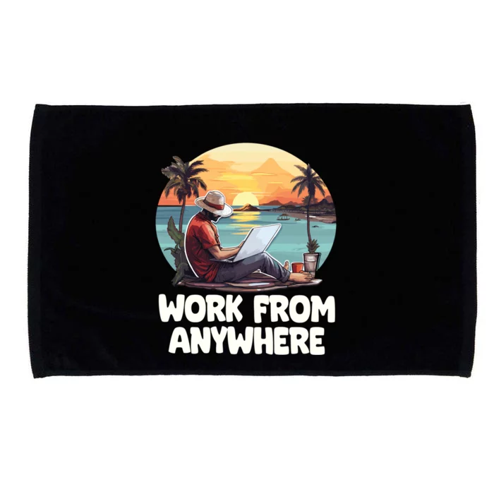 Virtual Assistant Wfh Work From Anywhere Cool Gift Microfiber Hand Towel