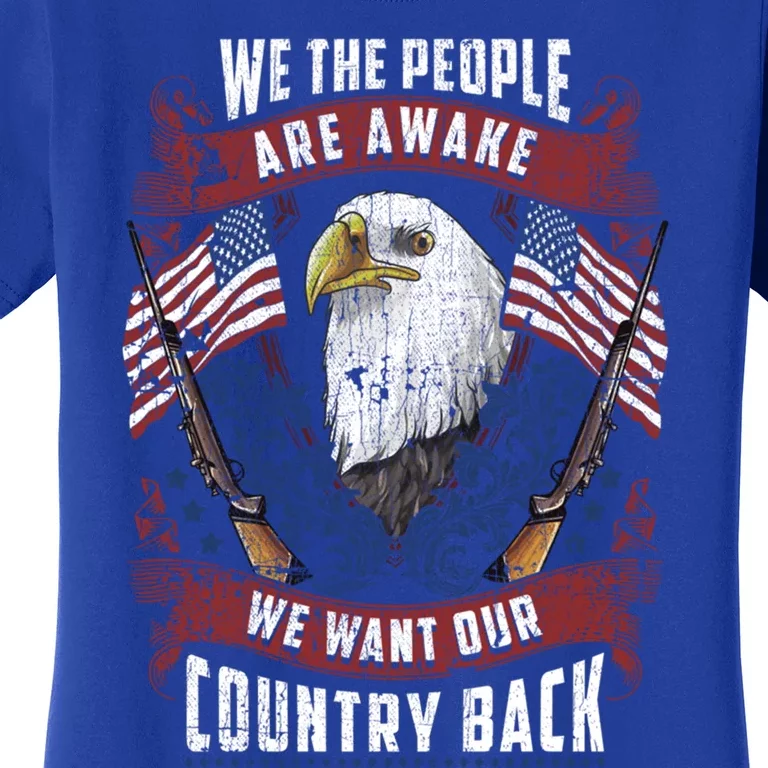 Vintage Americans Want Our Country Back Fight Freedom Usa Great Gift Women's T-Shirt