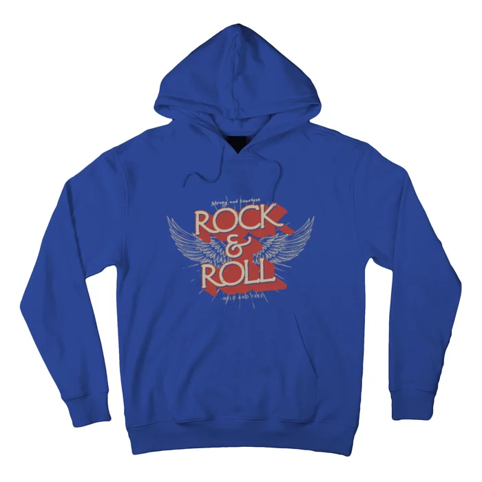 Vintage Angle Wings Freedom Wild And Free Rock And Roll Gift Hoodie