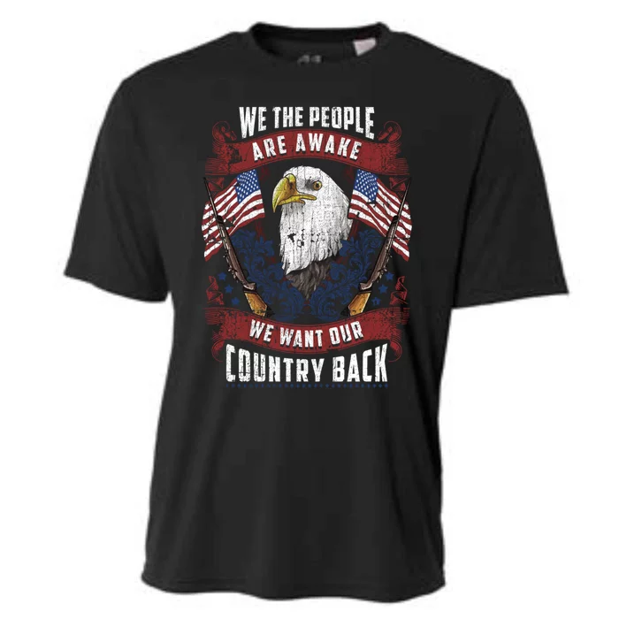 Vintage Americans Want Our Country Back Fight Freedom Usa Funny Gift Cooling Performance Crew T-Shirt