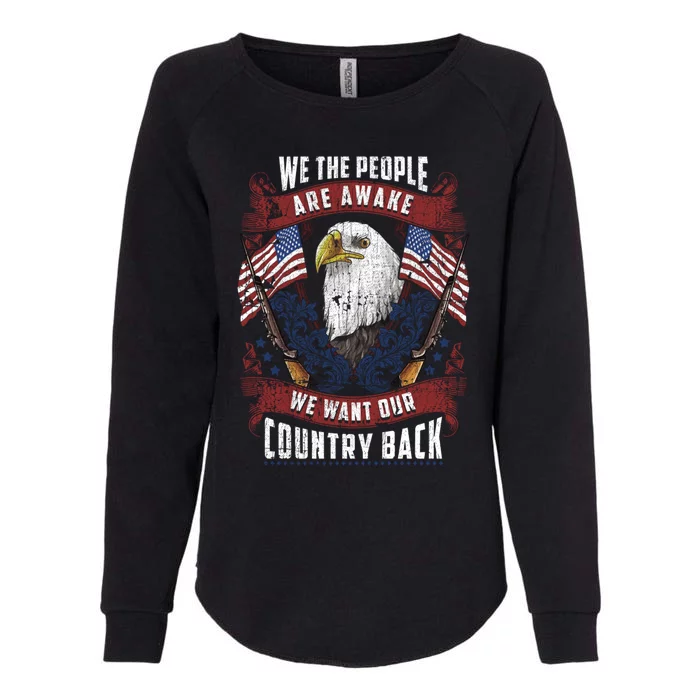 Vintage Americans Want Our Country Back Fight Freedom Usa Funny Gift Womens California Wash Sweatshirt