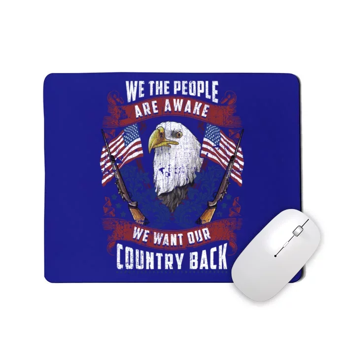 Vintage Americans Want Our Country Back Fight Freedom Usa Funny Gift Mousepad