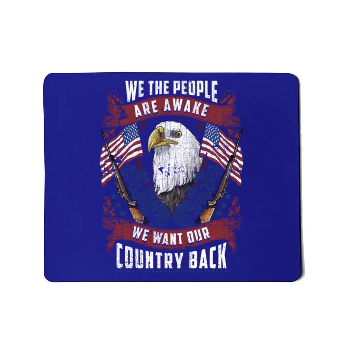 Vintage Americans Want Our Country Back Fight Freedom Usa Funny Gift Mousepad