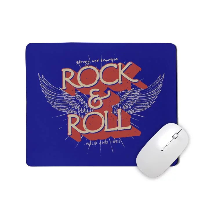 Vintage Angle Wings Freedom Wild And Free Rock And Roll Gift Mousepad