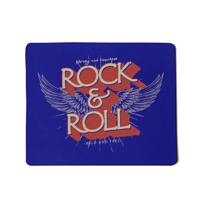 Vintage Angle Wings Freedom Wild And Free Rock And Roll Gift Mousepad