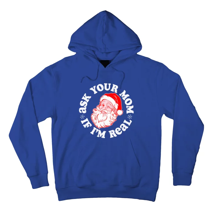 Vintage Ask Your Mom If Im Real Santa Head Hoodie