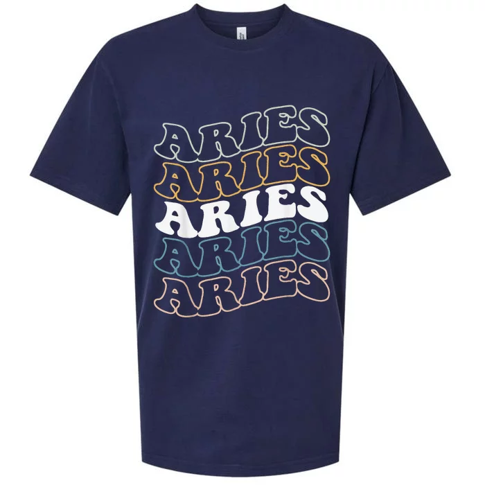 Vintage Aries Zodiac Tee funny birthday Gifts for Aries Sueded Cloud Jersey T-Shirt