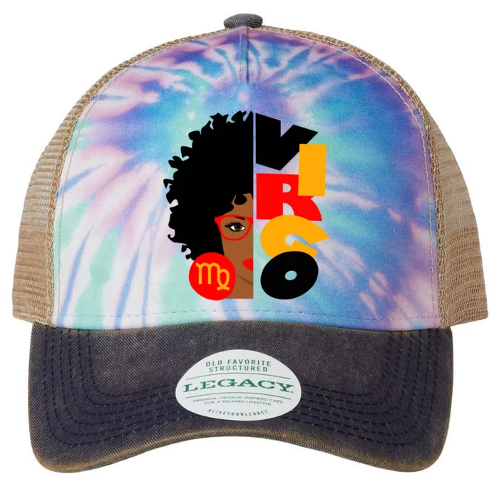 Virgo Africa Zodiac Signs Birthday Gift Legacy Tie Dye Trucker Hat