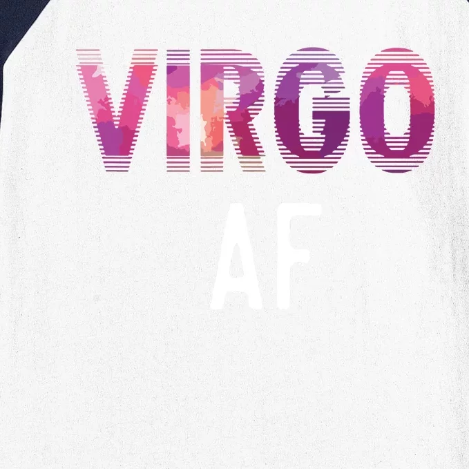 Virgo AF Zodiac Birthday Horoscope Funny Gift Baseball Sleeve Shirt