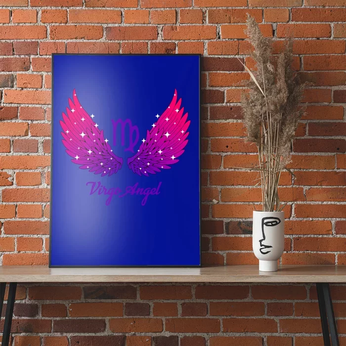 Virgo Angel Zodiac Sign With Angel Wings Virgo Gift Poster