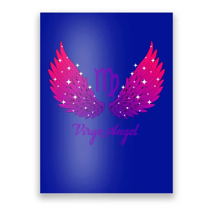 Virgo Angel Zodiac Sign With Angel Wings Virgo Gift Poster