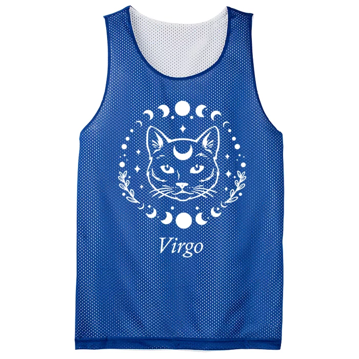 Virgo Astrology Zodiac Sign Horoscope Moon Phase Cat Gift Mesh Reversible Basketball Jersey Tank