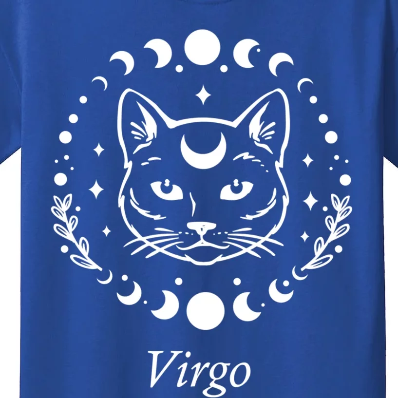 Virgo Astrology Zodiac Sign Horoscope Moon Phase Cat Gift Kids T-Shirt