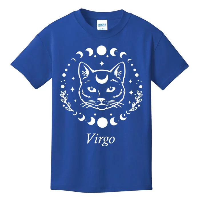 Virgo Astrology Zodiac Sign Horoscope Moon Phase Cat Gift Kids T-Shirt