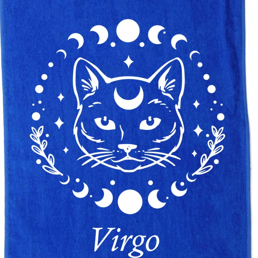 Virgo Astrology Zodiac Sign Horoscope Moon Phase Cat Gift Platinum Collection Golf Towel