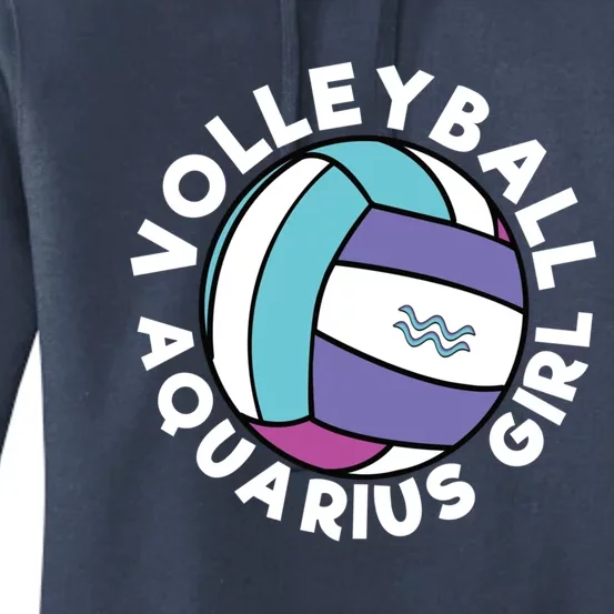 Volleyball Aquarius Zodiac Volleyball Player Great Gift Women's Pullover Hoodie