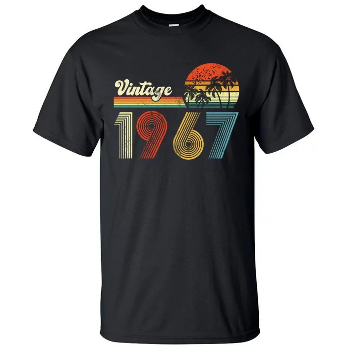 Vintage Birthday 1967 Retro Sunset Mom dad Gift 56th Birthday Tall T-Shirt