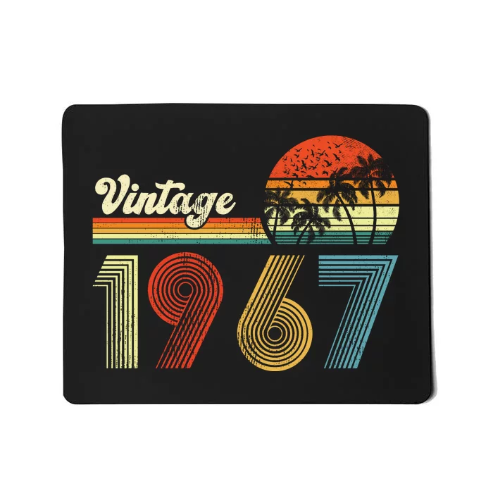 Vintage Birthday 1967 Retro Sunset Mom dad Gift 56th Birthday Mousepad