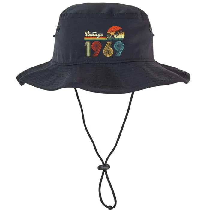 Vintage Birthday 1969 Retro Sunset Mom dad Gift 54th Birthday Legacy Cool Fit Booney Bucket Hat