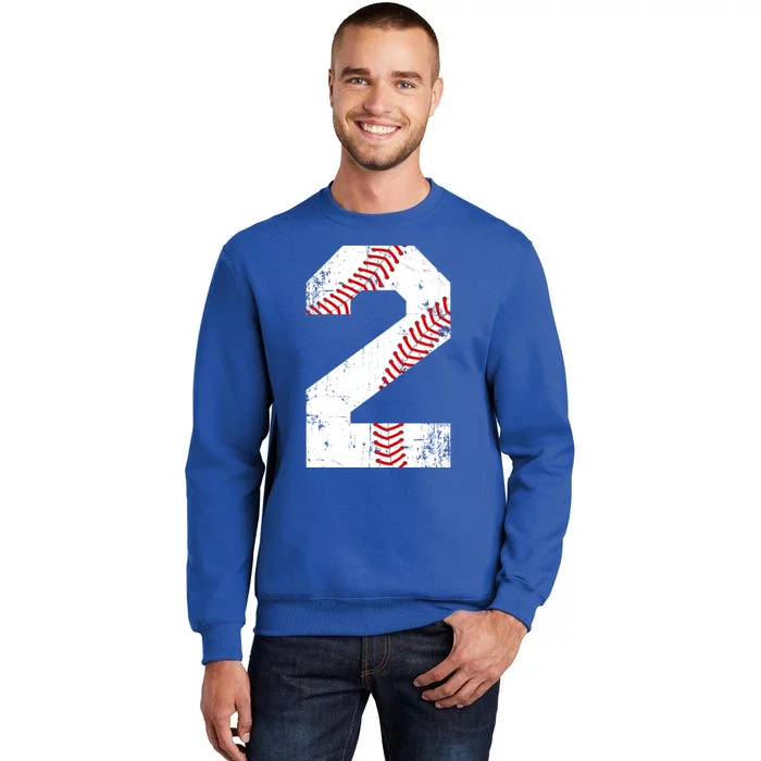 Vintage Baseball 2 Jersey Number Gift Sweatshirt