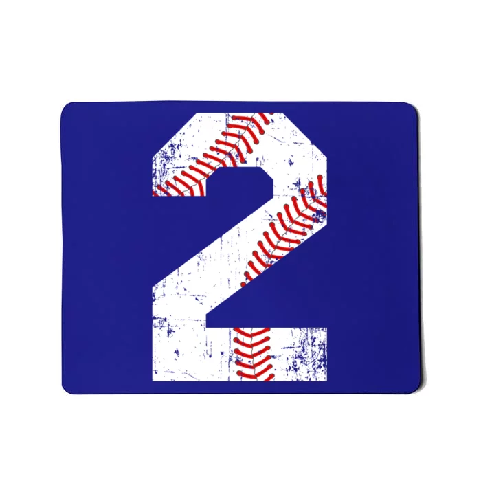 Vintage Baseball 2 Jersey Number Gift Mousepad