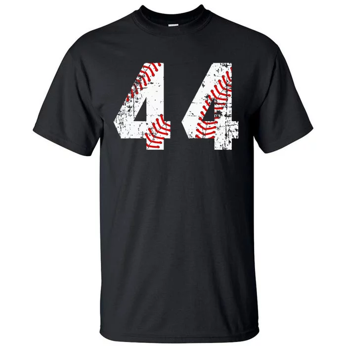 Vintage Baseball 44 Jersey Number Tall T-Shirt